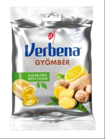 Verbena Cukormentes Gyömbér Töltött Keménycukorka  60g