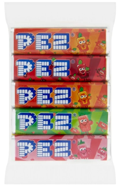 Pez vegyes gyümölcsízű töltetlen keménycukorka (5 x 8,5g) 42,5g