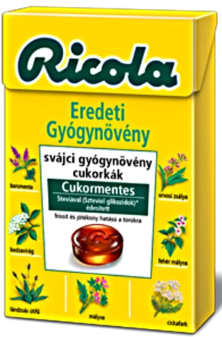 Ricola Eredeti Gyógynövényes Cukormentes Cukorka 40g