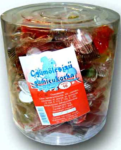 Gyümölcs ízű gumicumi gumicukor 600g (60 Db-os)