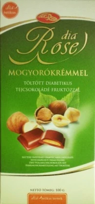 Dia Rose Diabetikus tejcsoki mogyorókrémmel, fruktózzal 100g
