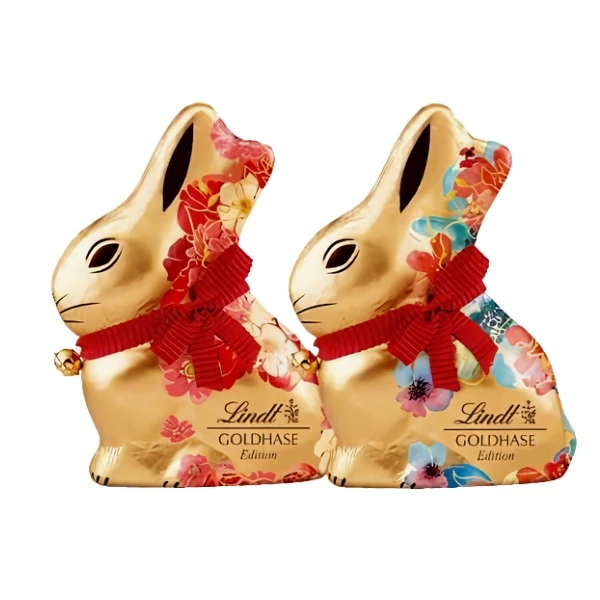 Lindt Flowers Tejcsokoládé Arany Nyuszi Csengővel 100g (1db)