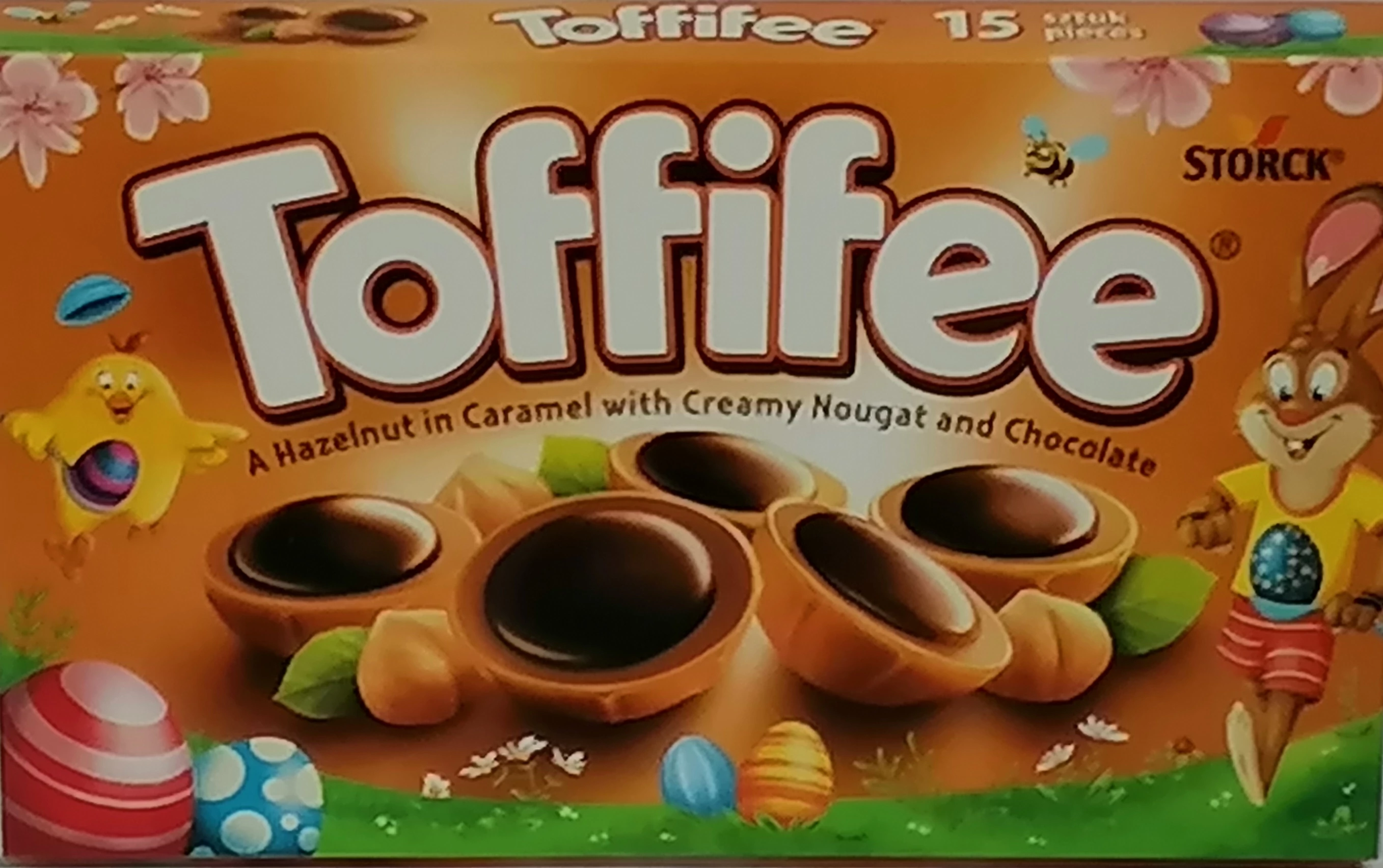 Toffifee Húsvéti Desszert Mogyoróval Karamellben, Mogyorós Nugátkrémmel és Csokoládéval 125g